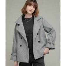 アーバンリサーチ サニーレーベル(URBAN RESEARCH SonnyLabel)のメルトンジャージースタンドカラーコート