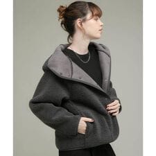アーバンリサーチ サニーレーベル(URBAN RESEARCH SonnyLabel)のムートンリバーシブルフーディーコート