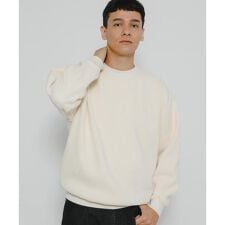 裏起毛ワッフルリラックスフィットプルオーバー