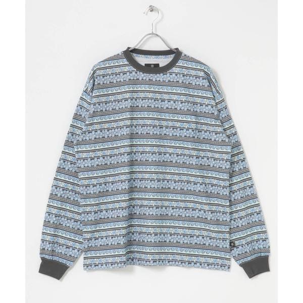 [}C]MAGIC NUMBER FLOWER BORDER LONG-SLEEVE T-SHIRTS/A[oT[` Tj[[xiURBAN RESEARCH SonnyLabelj u[