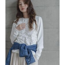 シャーリングデザインプルオーバー