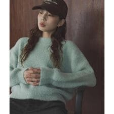 ミニフェザーWフェイスニットプルオーバー