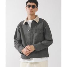 ウォッシュドツイル襟切替ジャケット