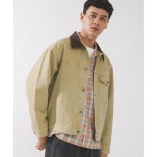 ウォッシュドツイル襟切替ジャケット