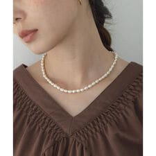 日本製淡水ランダムパールネックレス
