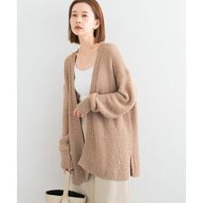 透かし編みミドルカーディガン