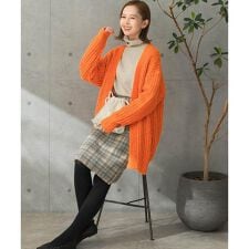 アーバンリサーチ ロッソ(URBAN RESEARCH ROSSO)のローゲージ畦編みカーディガン