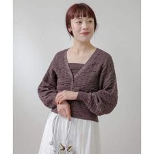 アーバンリサーチ ロッソ(URBAN RESEARCH ROSSO)のF by ROSSO　ラメニットビスチェ+カーディガン