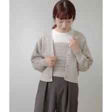 アーバンリサーチ ロッソ(URBAN RESEARCH ROSSO)のF by ROSSO　ラメニットビスチェ+カーディガン