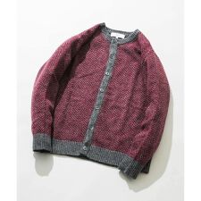 アーバンリサーチ ロッソ(URBAN RESEARCH ROSSO)の『XLサイズあり』ヘリンボーン柄クルーニットカーディガン
