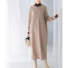 カシミヤ混2WAYニットワンピース