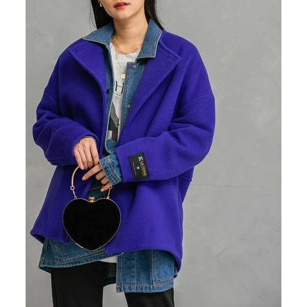 souple woolダブルフェイススタンドコート | スローブ イエナ