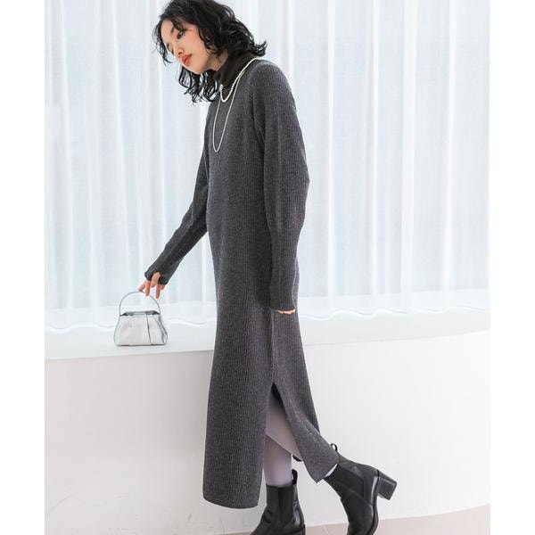 ウール混ジャージーフレアワンピース | スローブ イエナ(SLOBE IENA