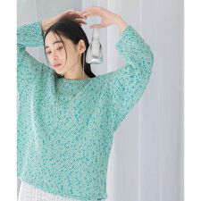 透かし編みラメニット