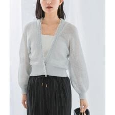 アーバンリサーチ ロッソ(URBAN RESEARCH ROSSO)の柄編みフリンジカーディガン