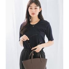 アーバンリサーチ ロッソ(URBAN RESEARCH ROSSO)のスーピマコットンUネックカットソー