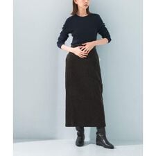le　CORDUROY H-LINE SKIRT