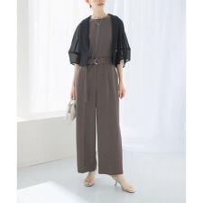 ベルト付サマーツイードオールインワン