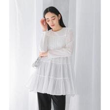 normment　COTTON VOIL TIERED TUNIC