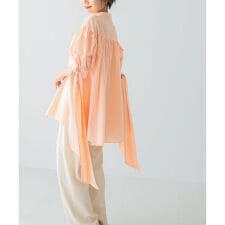 Mewl　ストライプBIGリボンシャツ