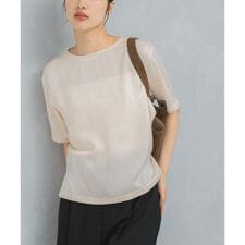 アーバンリサーチ ロッソ(URBAN RESEARCH ROSSO)のUVカットサテンブラウス