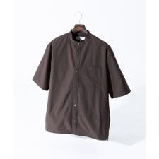 『XLサイズあり』マイクロサッカーバンドカラー半袖シャツ