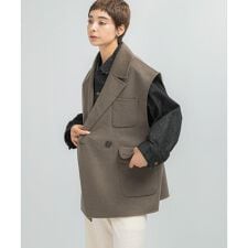 『一部別注カラー』YENN　DOUBLE FACE VEST JACKET