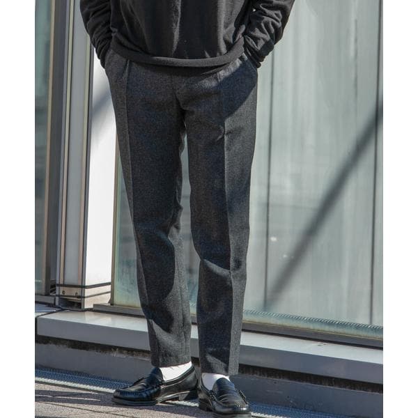 XLサイズあり』ストレッチモールスキン1タックワイドスラックス