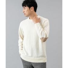 『XLサイズあり』ハミルトンラムズウールエルボーパッチニット