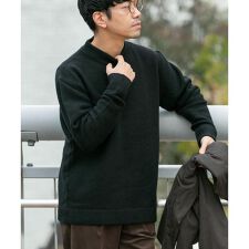 『XLサイズあり』ハミルトンウールガーター編みモックネックプルオーバ