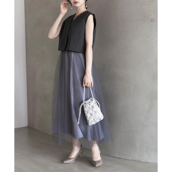 追加/2枚セット》エアリーギャザーキャミワンピースセット | スローブ