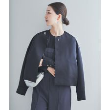 アーバンリサーチ ロッソ(URBAN RESEARCH ROSSO)のマットサテンノーカラーブルゾン