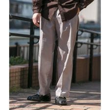 『XLサイズあり』ストレッチチノ1タックワイドスラックス