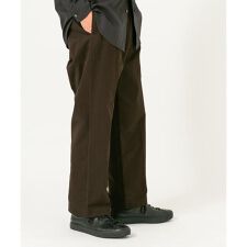 『XLサイズあり』ストレッチモールスキン1タックワイドスラックス