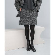 ウール混ループツイードミニスカート