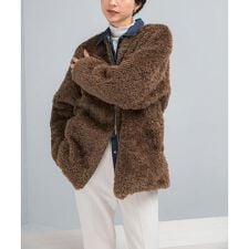 アーバンリサーチ ロッソ(URBAN RESEARCH ROSSO)の『WEB/一部店舗限定』ノーカラーファーボアZIPブルゾン