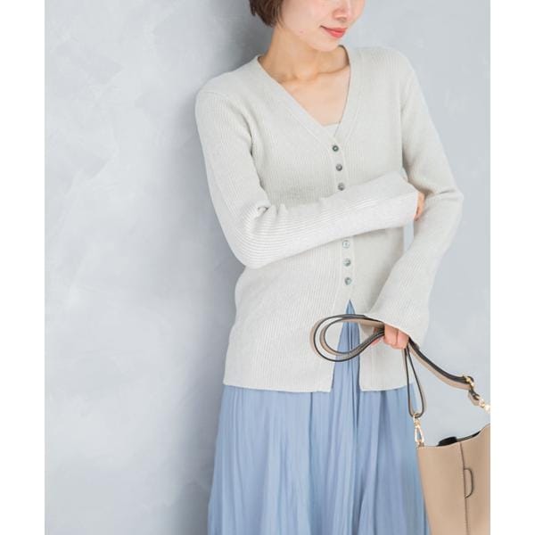 IENA ラミーVネックカーディガン ナチュラル IENA（イエナ）の「ラミー