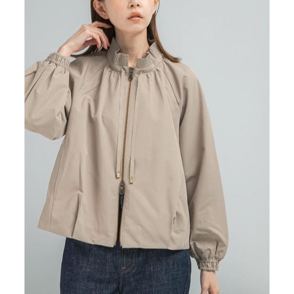 今季 SALON adam et ropé アダムエロペ リネンツイルブルゾン SALON