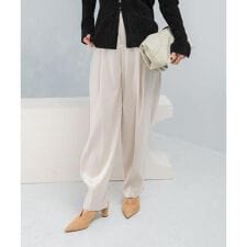 ウール混2WAYサテンパンツ