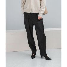 ウール混2WAYサテンパンツ