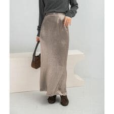 アセテートサテンストレートスカート