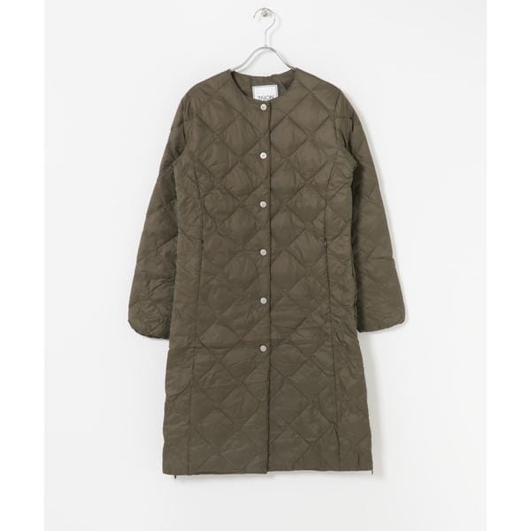 SHIPS別注】TAION:〈手洗い可能〉パイピング ノーカラー ダウン