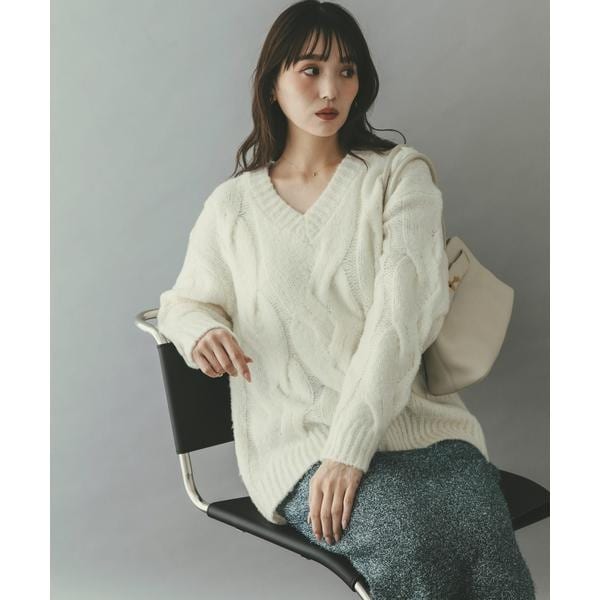 美品♥ノーブル　ボタンディテールタイトリブニット ノーブル NOBLE 《WEB限定追加予約》ボタンディテールタイトリブニット