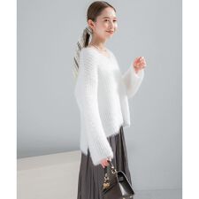 シャギーVネックニット