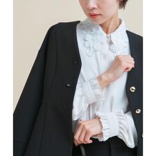 『WEB/一部店舗限定』レースカラーブラウス
