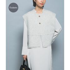 『別注』CHIGNON×ROSSO　ツイードショートベスト