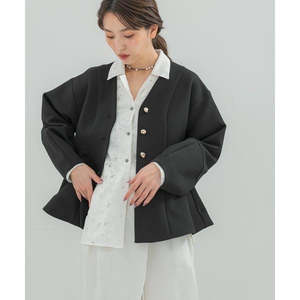 専用 極美品 ノーブル 24SS ソフトツイードジャガードジャケット ソフトツイードジャガードジャケット | ノーブル(Noble) | マルイ