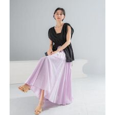 コットンボリュームマキシスカート