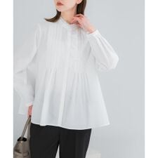 『WEB限定』フリルネックレースデザインシャツブラウス