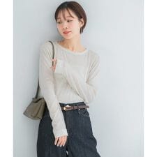 シルク混ドッキングカットソー